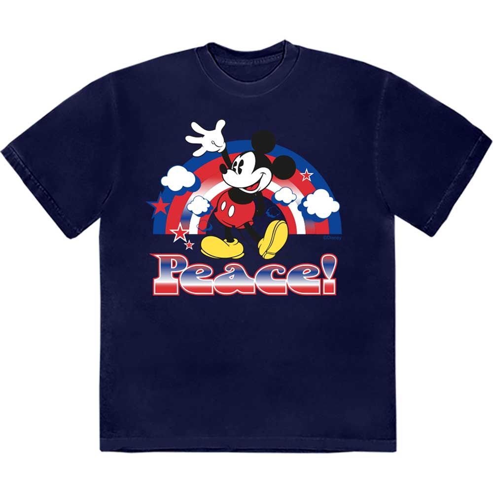 Mickey Mouse tričko Peace Modrá XXL