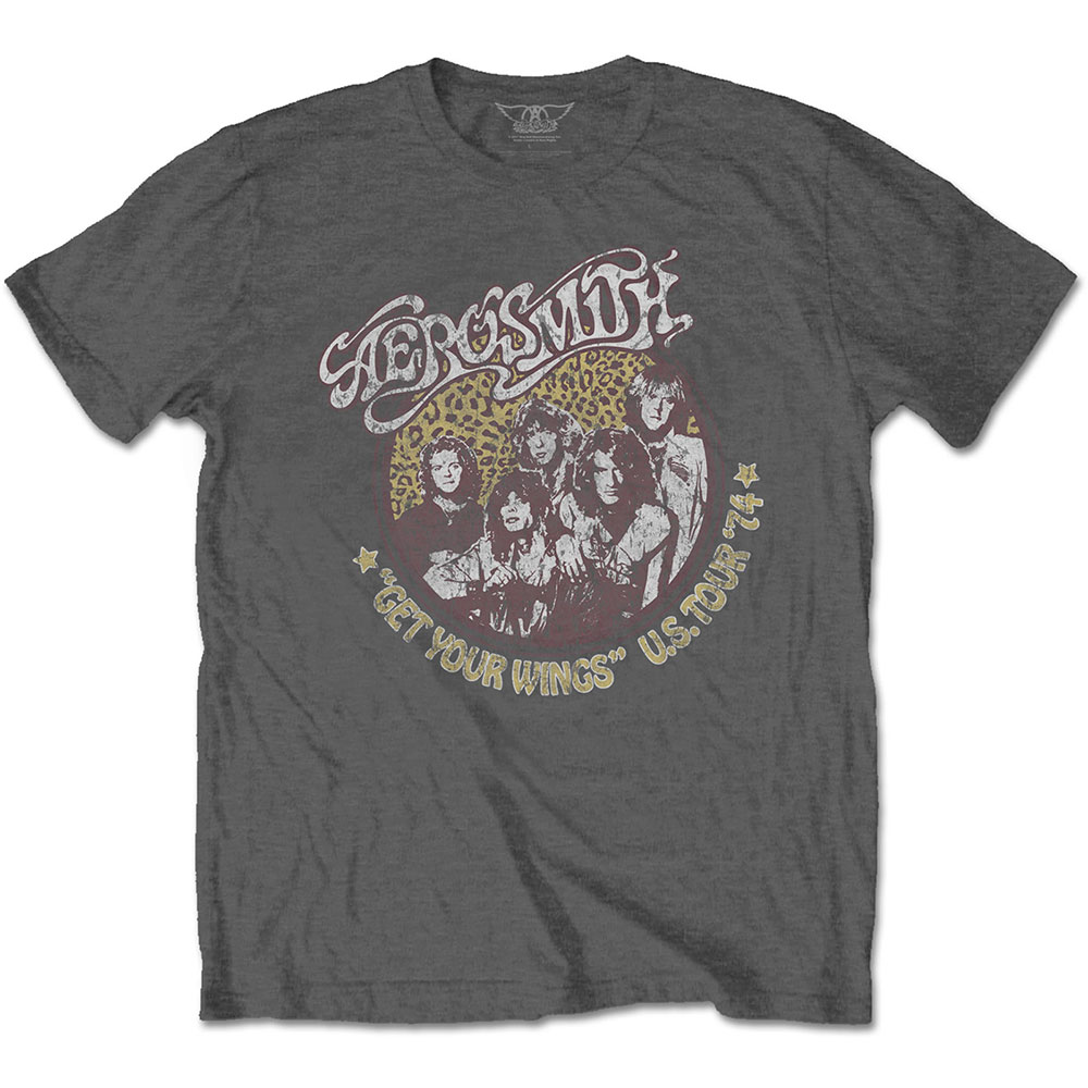 Aerosmith tričko Cheetah Print Šedá XXL