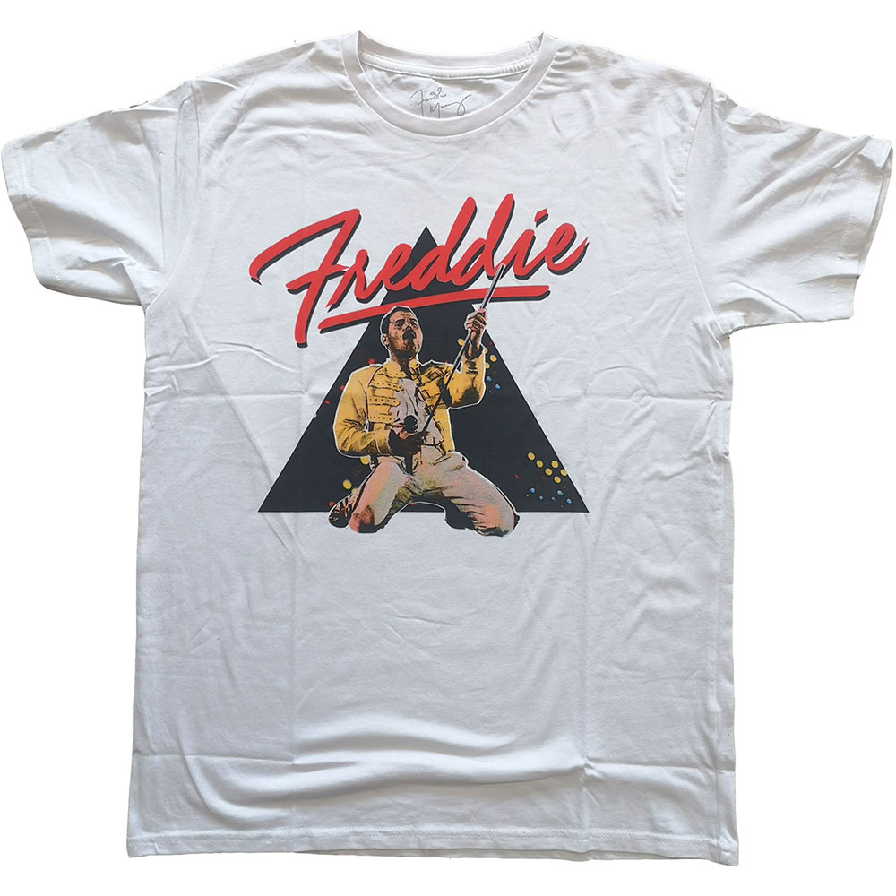 Freddie Mercury tričko Triangle Biela XL