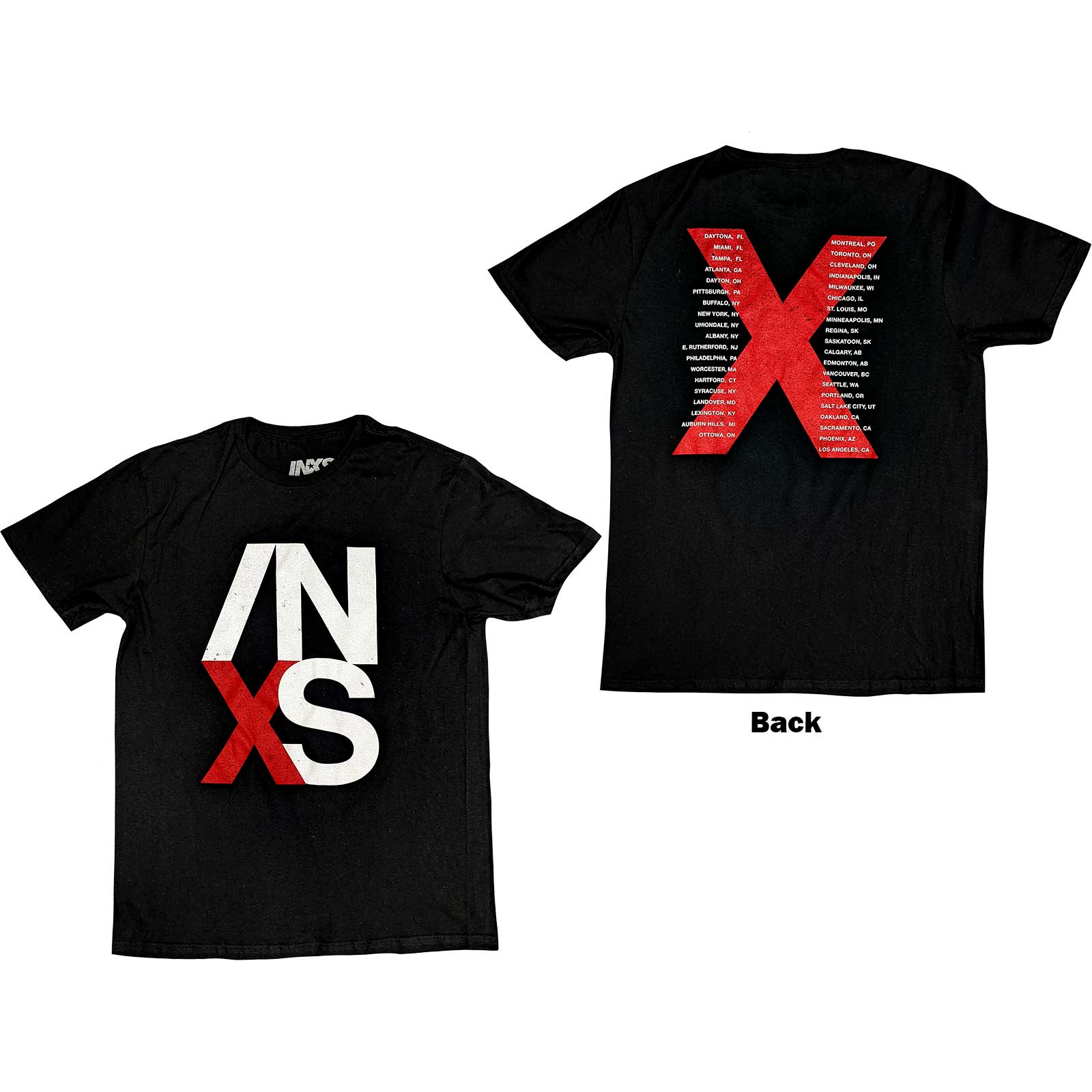 INXS tričko US Tour Čierna XL