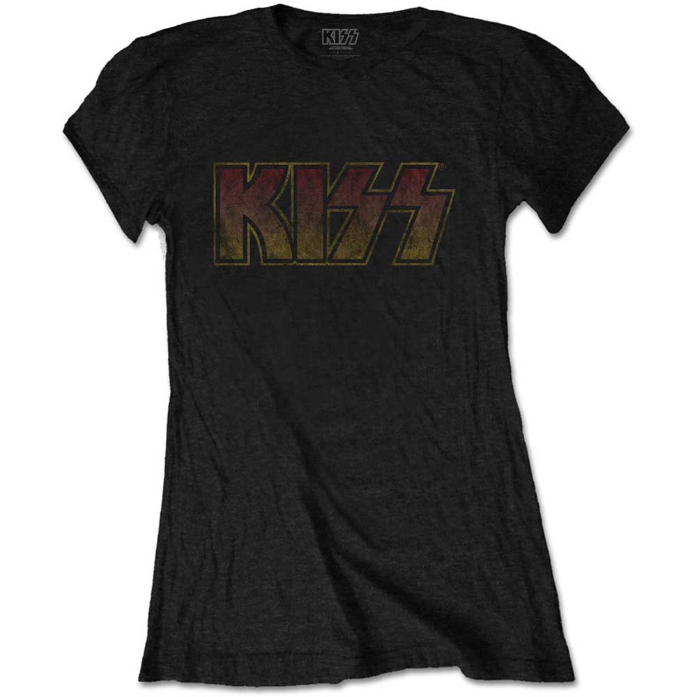Kiss tričko Vintage Classic Logo Čierna L