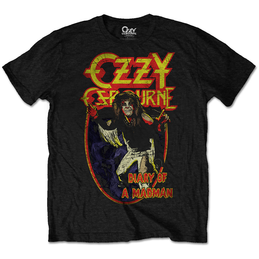 Ozzy Osbourne tričko Diary of a Mad Man Čierna XXL