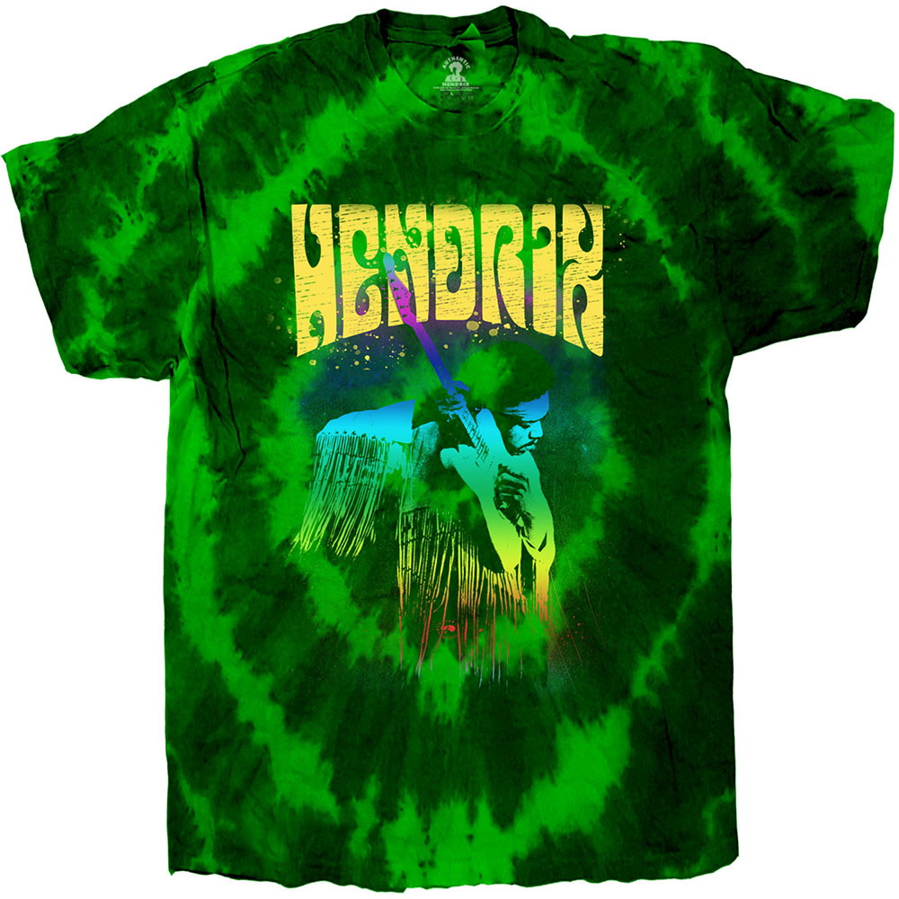 Jimi Hendrix tričko Hear The Vibe Zelená XL