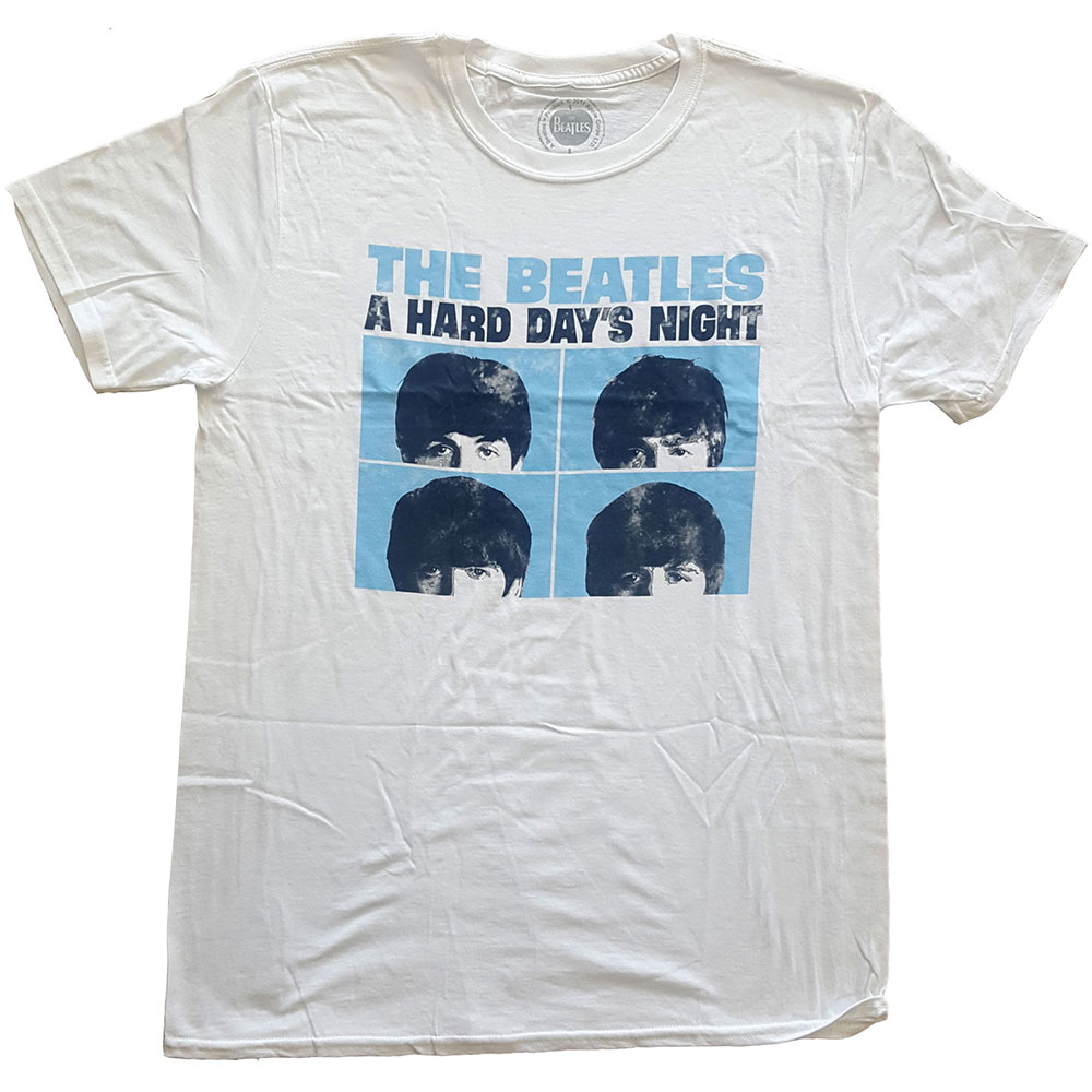 The Beatles tričko Hard Days Night Pastel Biela XL