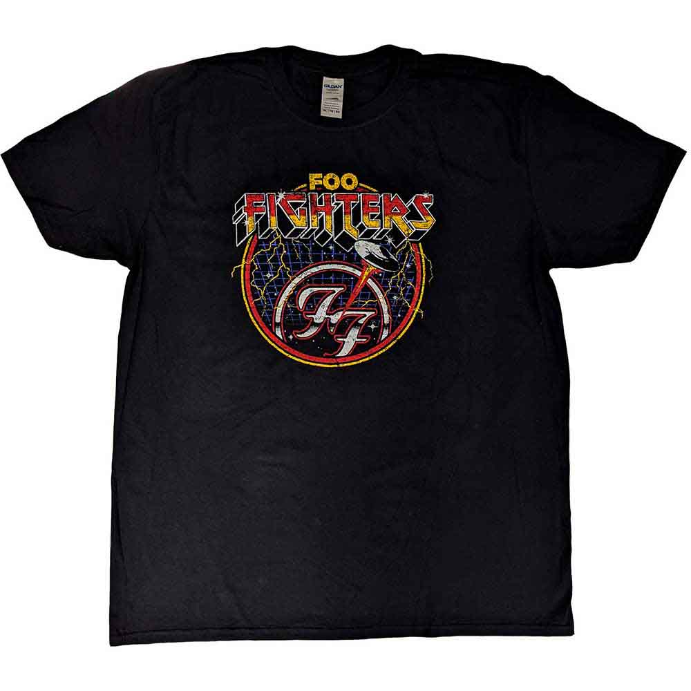 Foo Fighters tričko UFO FF Logo Čierna XL