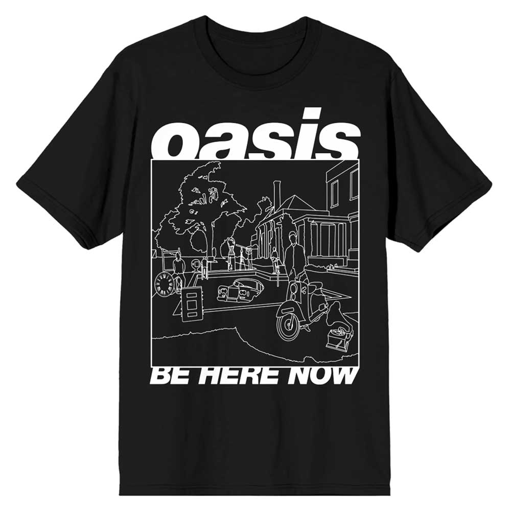 Oasis tričko Be Here Now Line Drawing Čierna XL