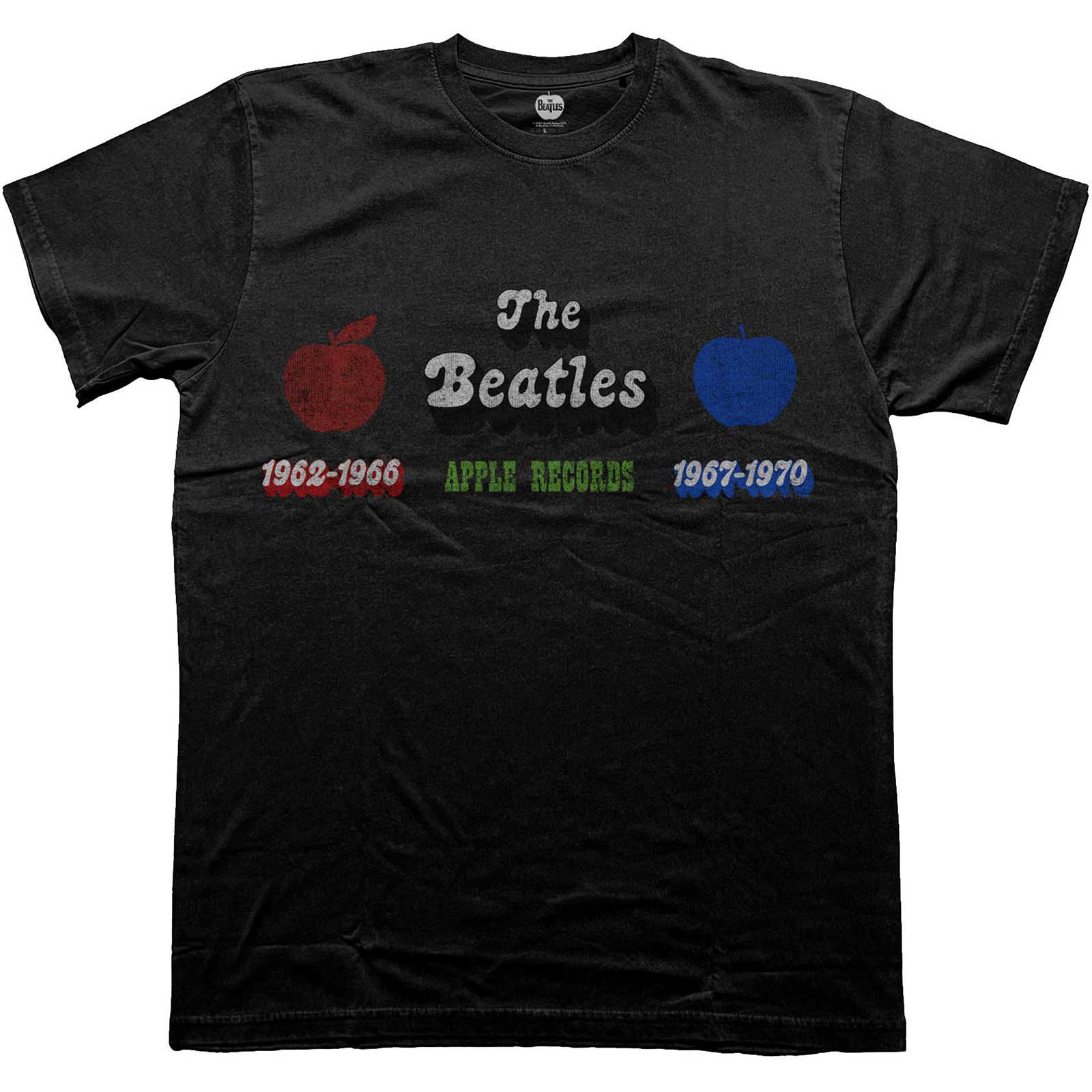 The Beatles tričko Apple Years Red & Blue Čierna S