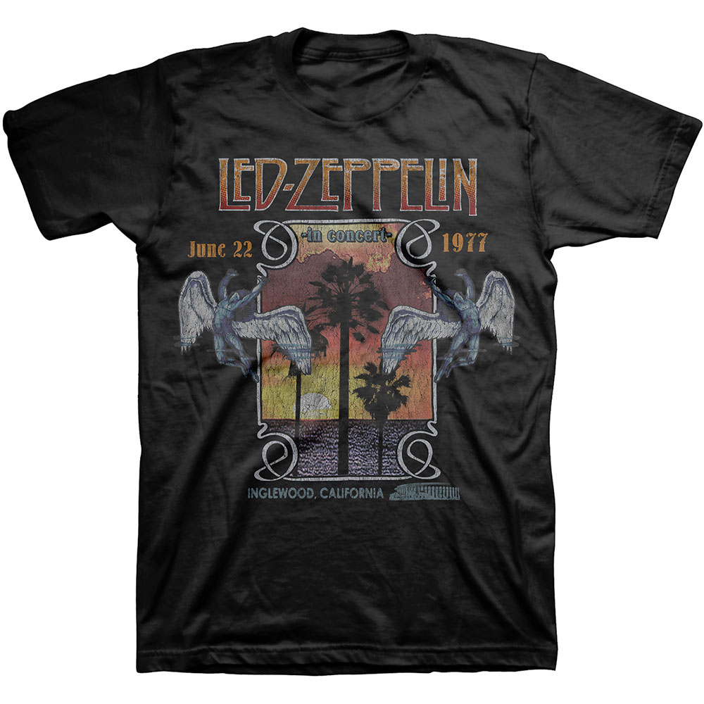 Led Zeppelin tričko Inglewood Čierna XXL