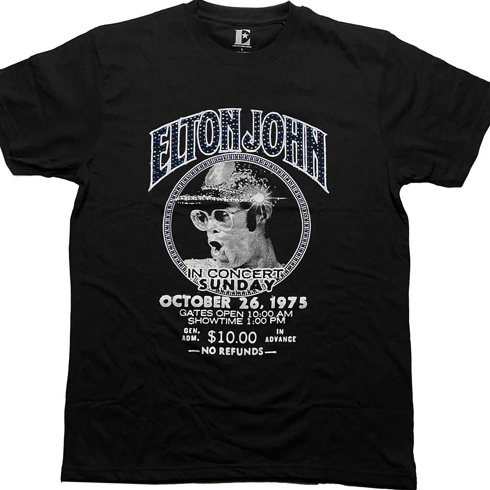 Elton John tričko In Concert Čierna S