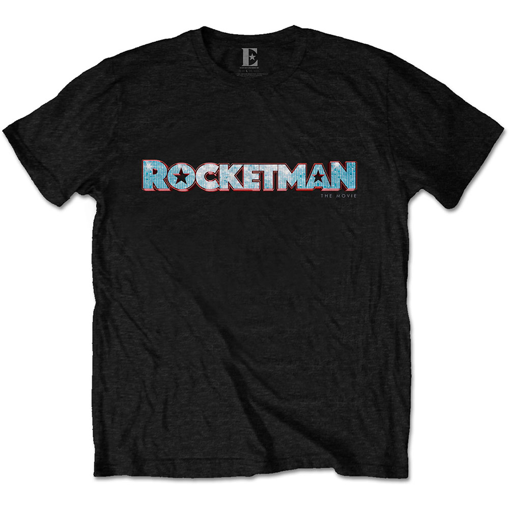 Elton John tričko Rocketman Movie Logo Čierna L