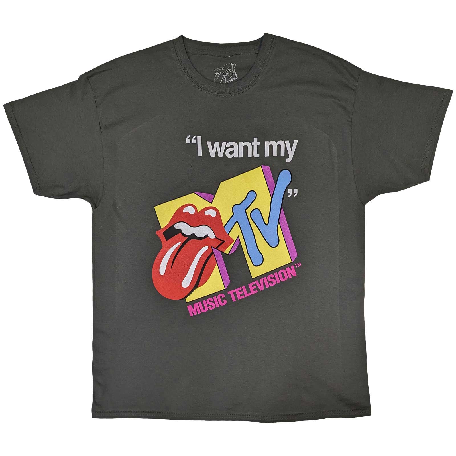 MTV tričko Rolling Stones I Want My Šedá XXL