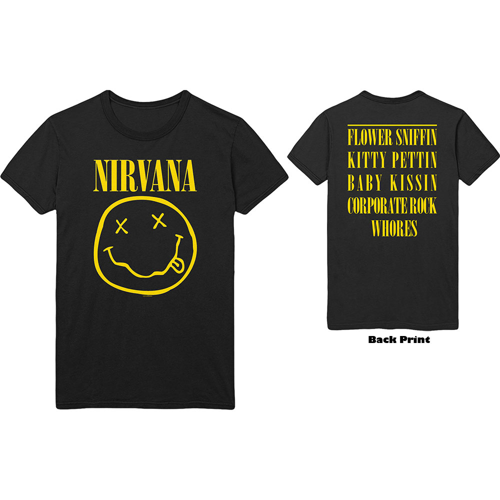 Nirvana tričko Flower Sniffin Čierna L