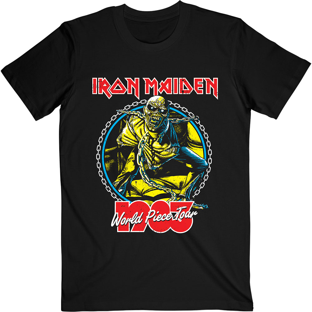 Iron Maiden tričko World Piece Tour \'83 V.2. Čierna M