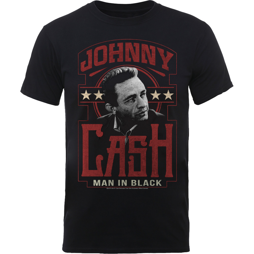 Johnny Cash tričko Man In Black Čierna XL