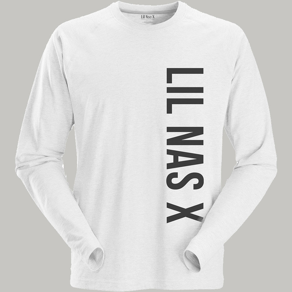 Lil Nas X tričko Vertical Text Biela S