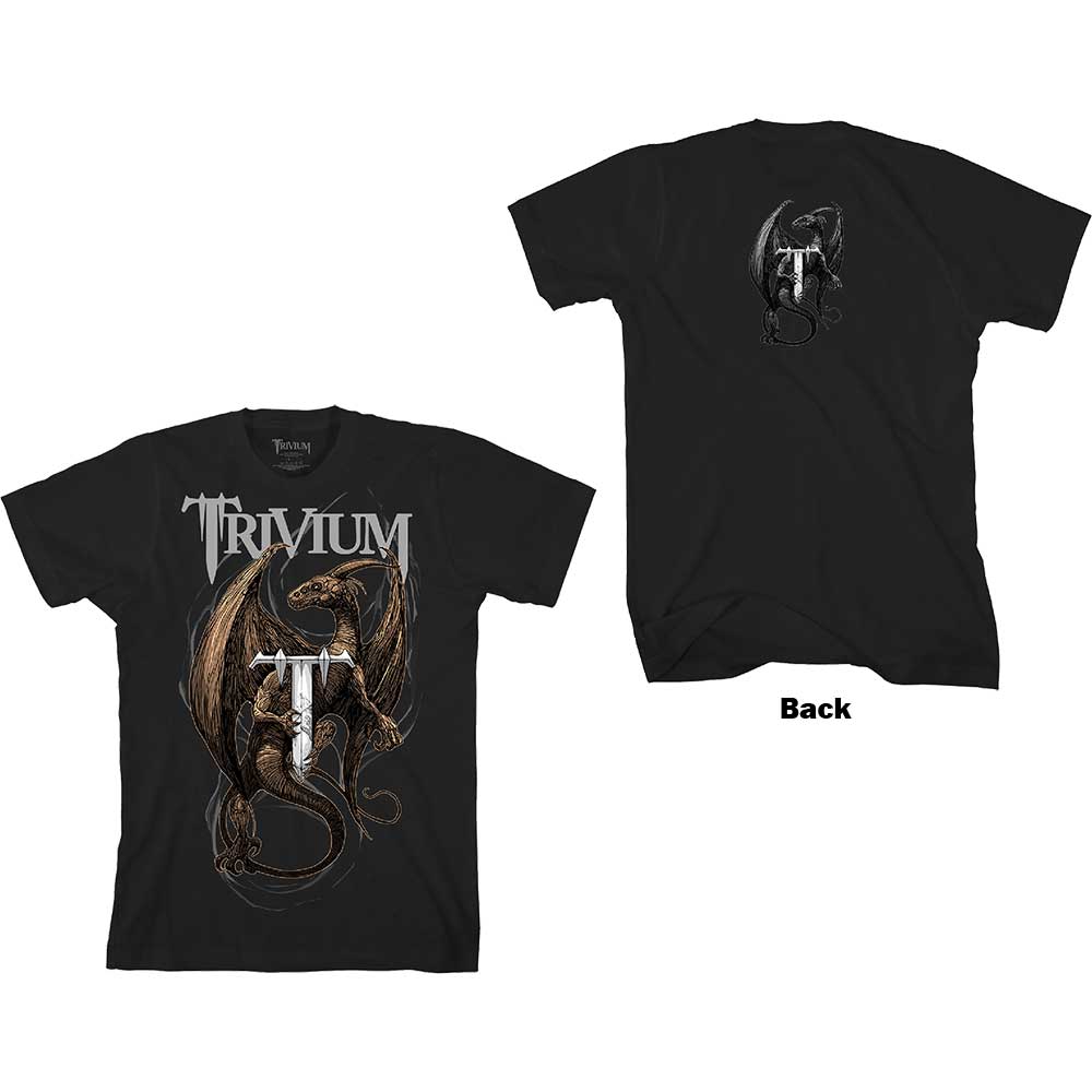 Trivium tričko Perched Dragon Čierna XXL