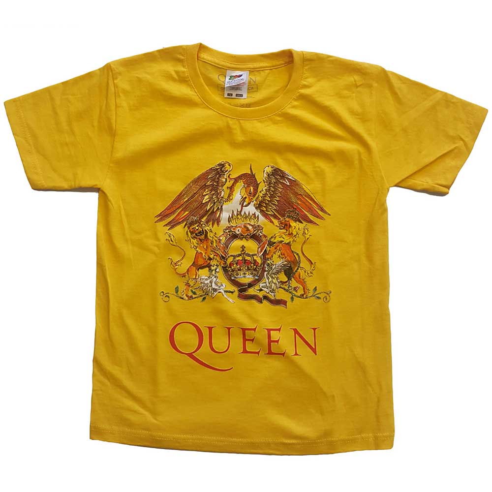 Queen tričko Classic Crest Žltá 7-8 rokov