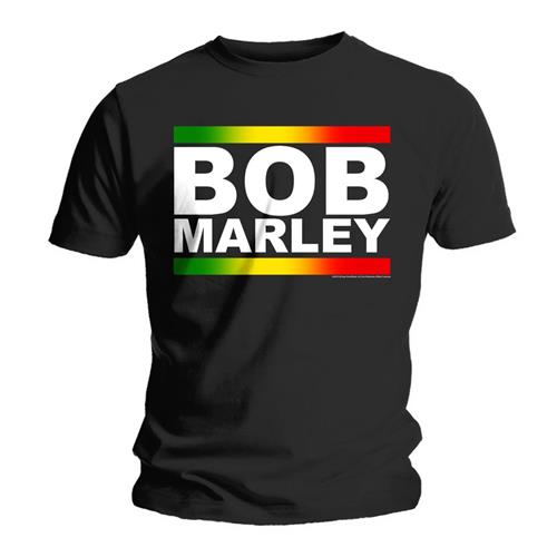 Bob Marley tričko Rasta Band Block Čierna XXL