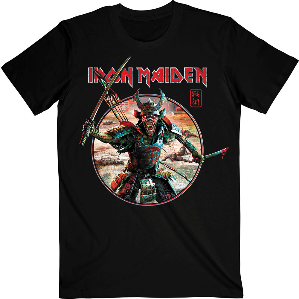 Iron Maiden tričko Senjutsu Eddie Warrior Circle Čierna S