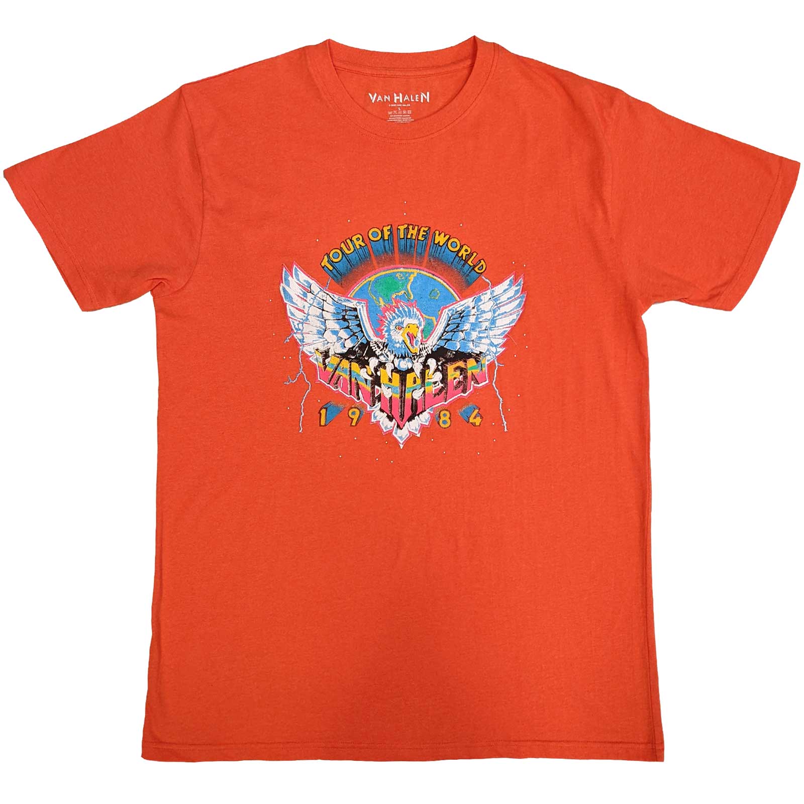 Van Halen tričko Eagle \'84 Oranžová XL