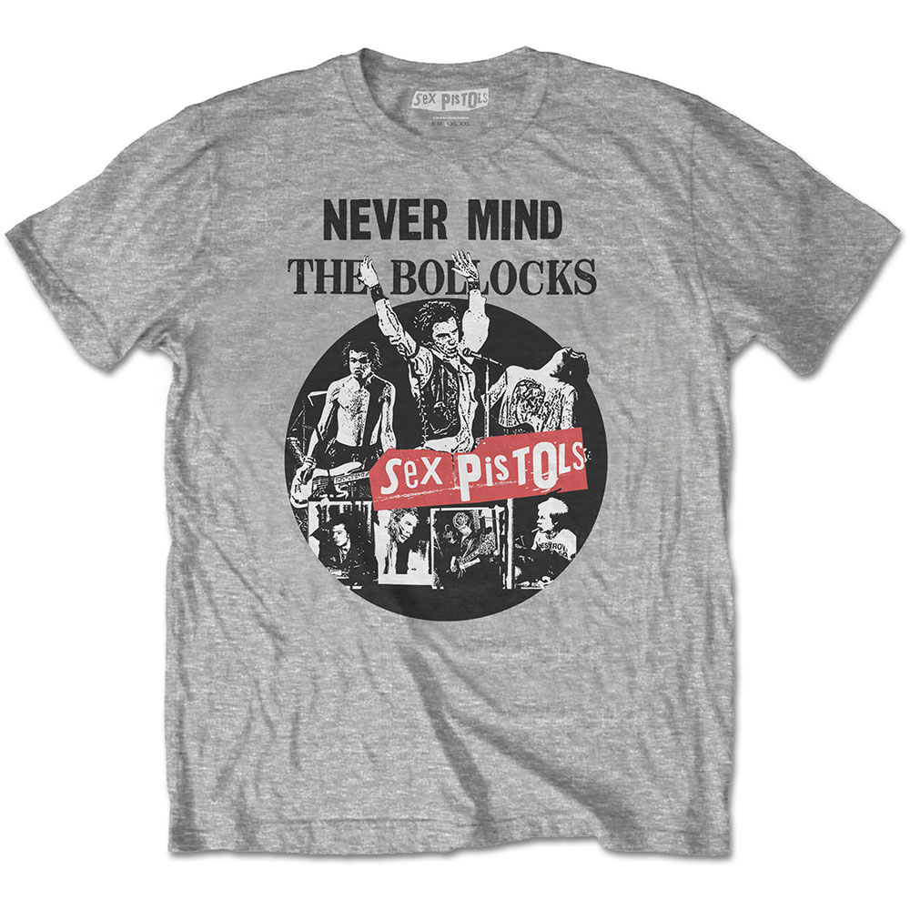 Sex Pistols tričko Never Mind The Bollocks Šedá XL