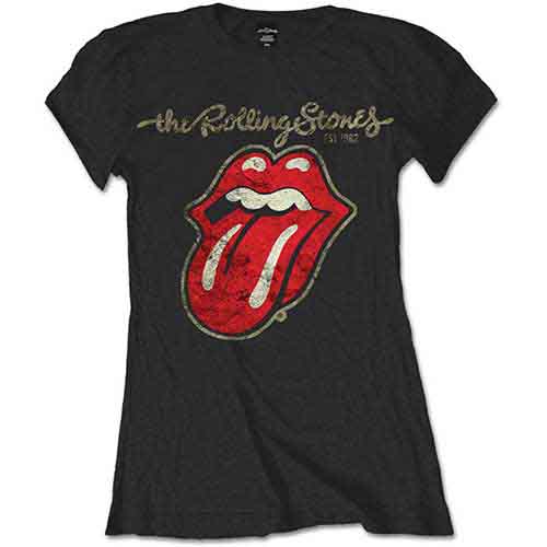 The Rolling Stones tričko Plastered Tongue Čierna M