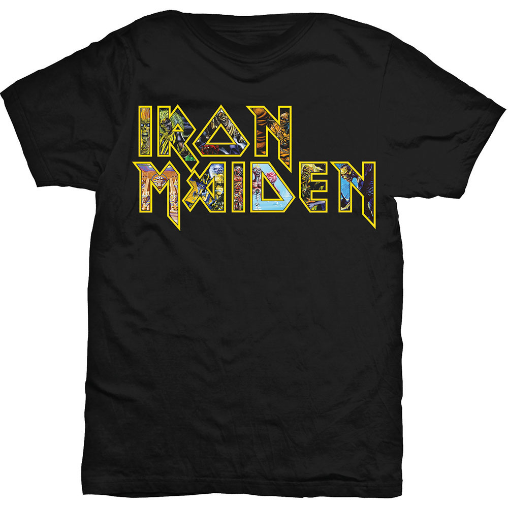Iron Maiden tričko Eddie Logo Čierna XXL