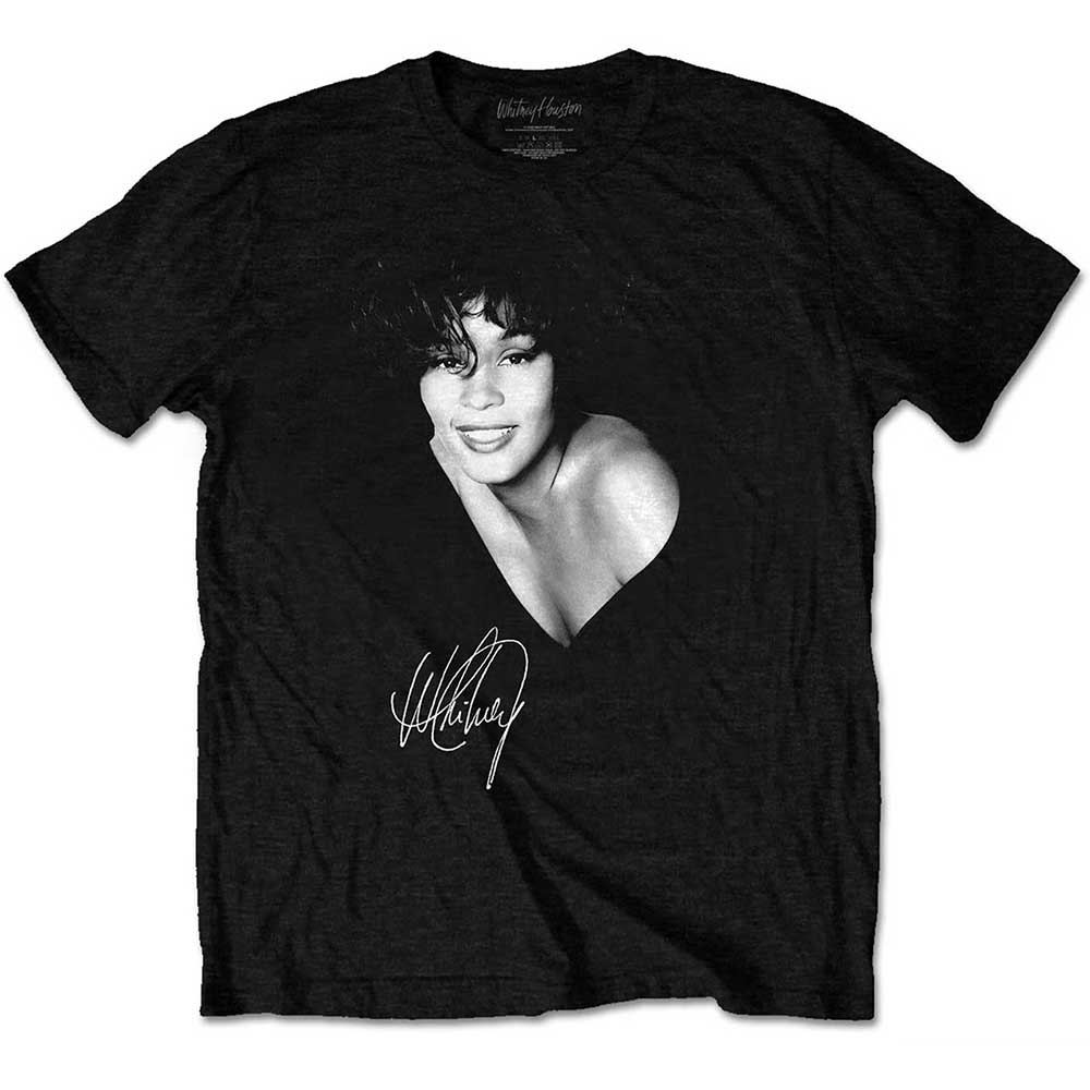 Whitney Houston tričko B&W Photo Čierna L