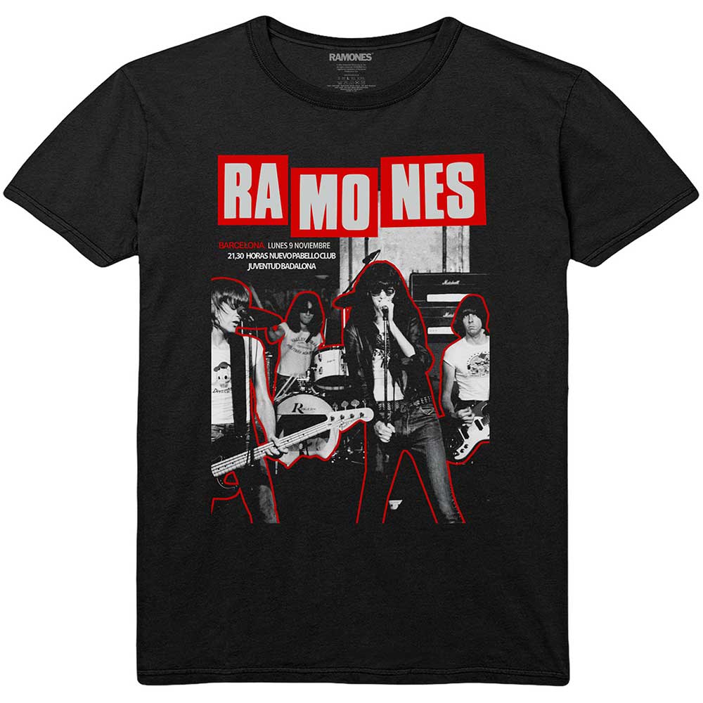 Ramones tričko Barcelona Čierna L