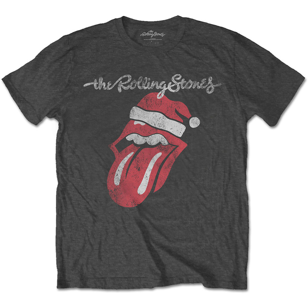 The Rolling Stones tričko Santa Lick Šedá S