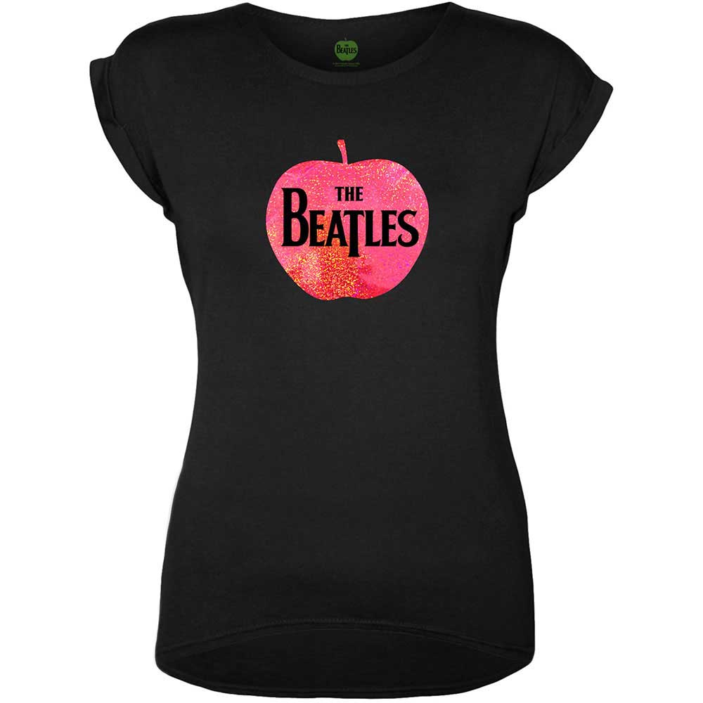 The Beatles tričko Apple Logo Čierna L