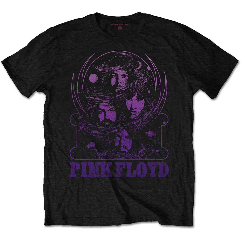Pink Floyd tričko Purple Swirl Čierna XL
