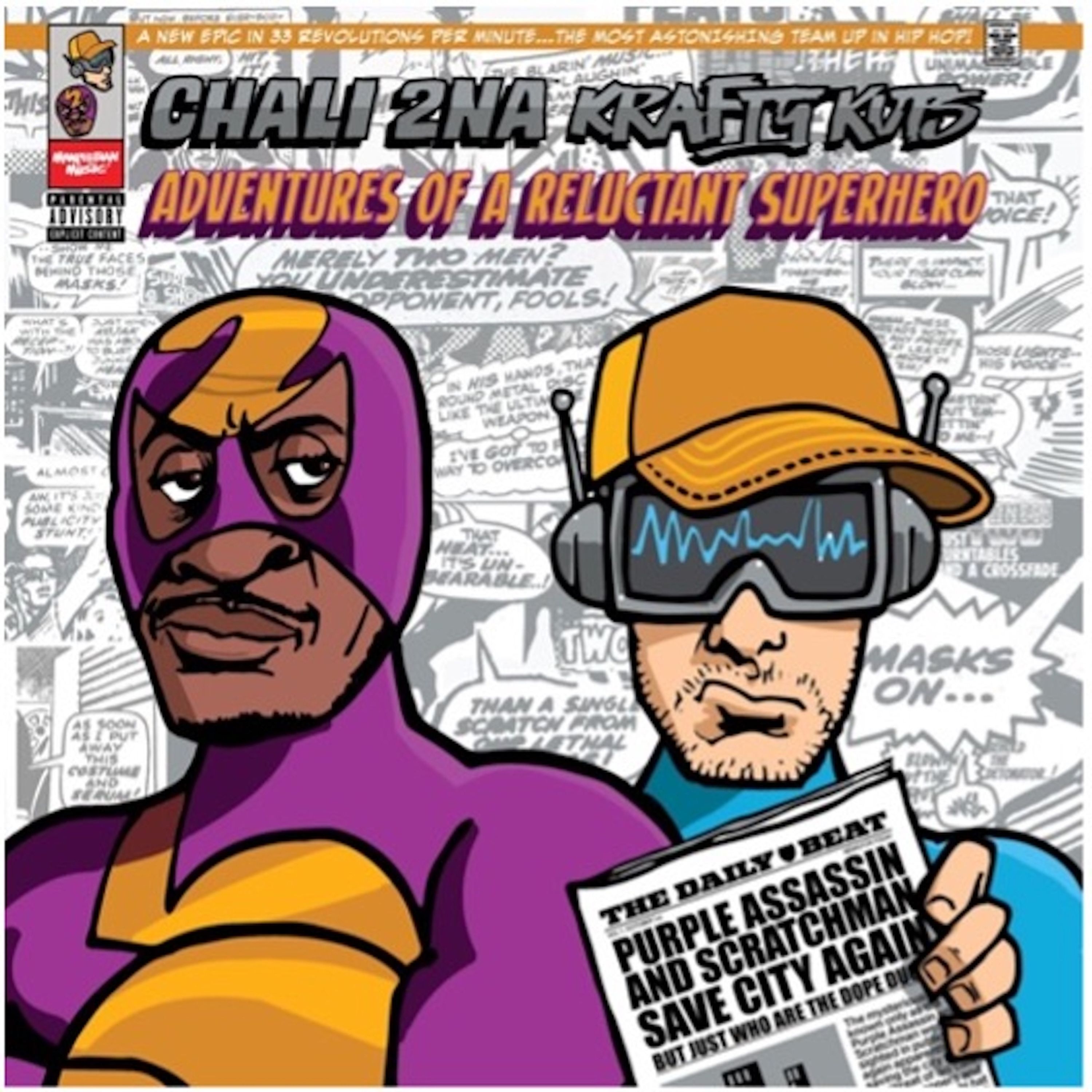 E-shop Chali 2NA & Krafty Kuts - Adventures Of A Reluctant Superhero (Indie Exclusive) (Limited Edition) (Yellow Coloured) LP