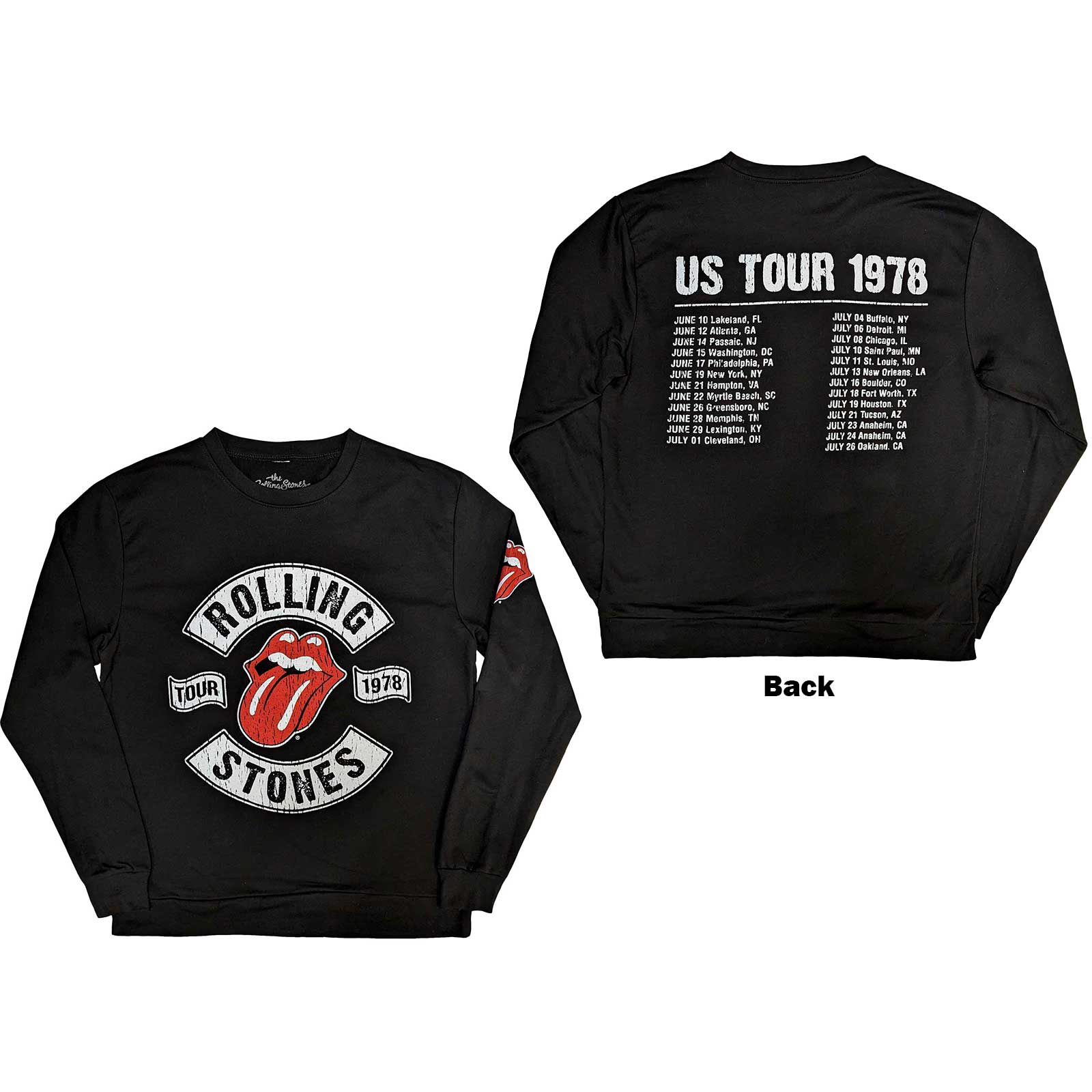 The Rolling Stones mikina US Tour 1978 Čierna M