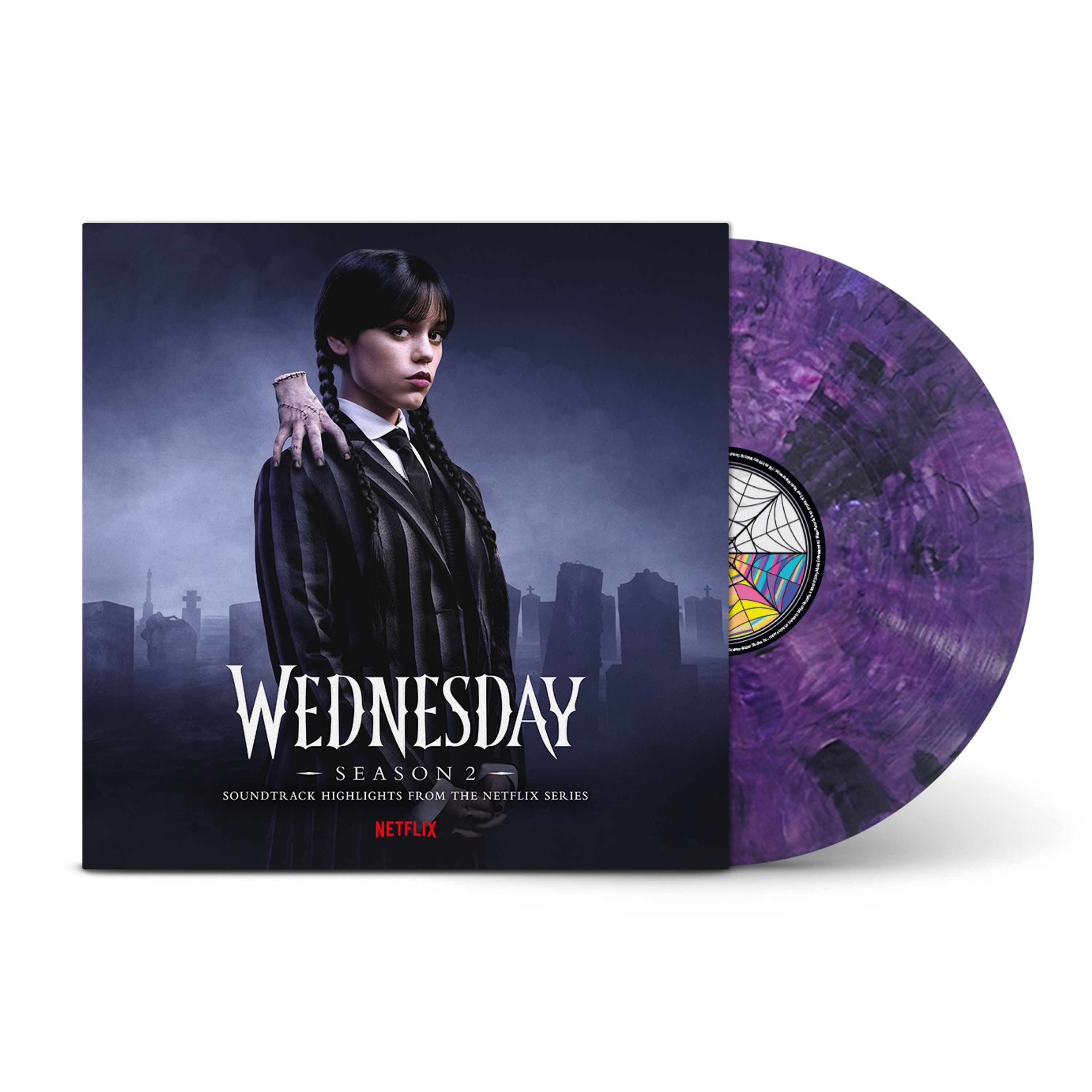 E-shop Soundtrack: Bacon Chris, Wednesday Addams, Nevermore Academy Orchestra: Wednesday: Season (Coloured Smoke Purple Vinyl) Vinyl LP 2