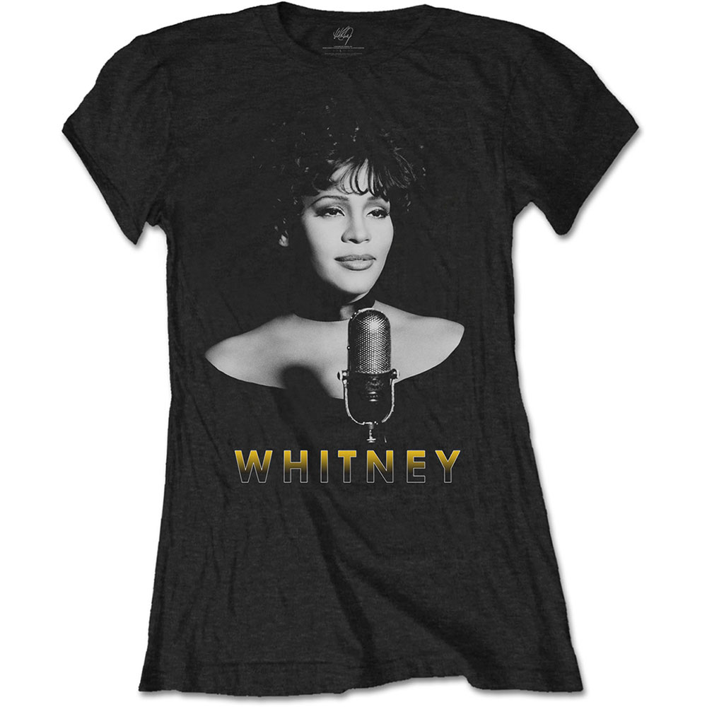 Whitney Houston tričko Black & White Photo Čierna L