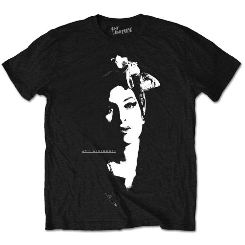 Amy Winehouse tričko Scarf Portrait Čierna S