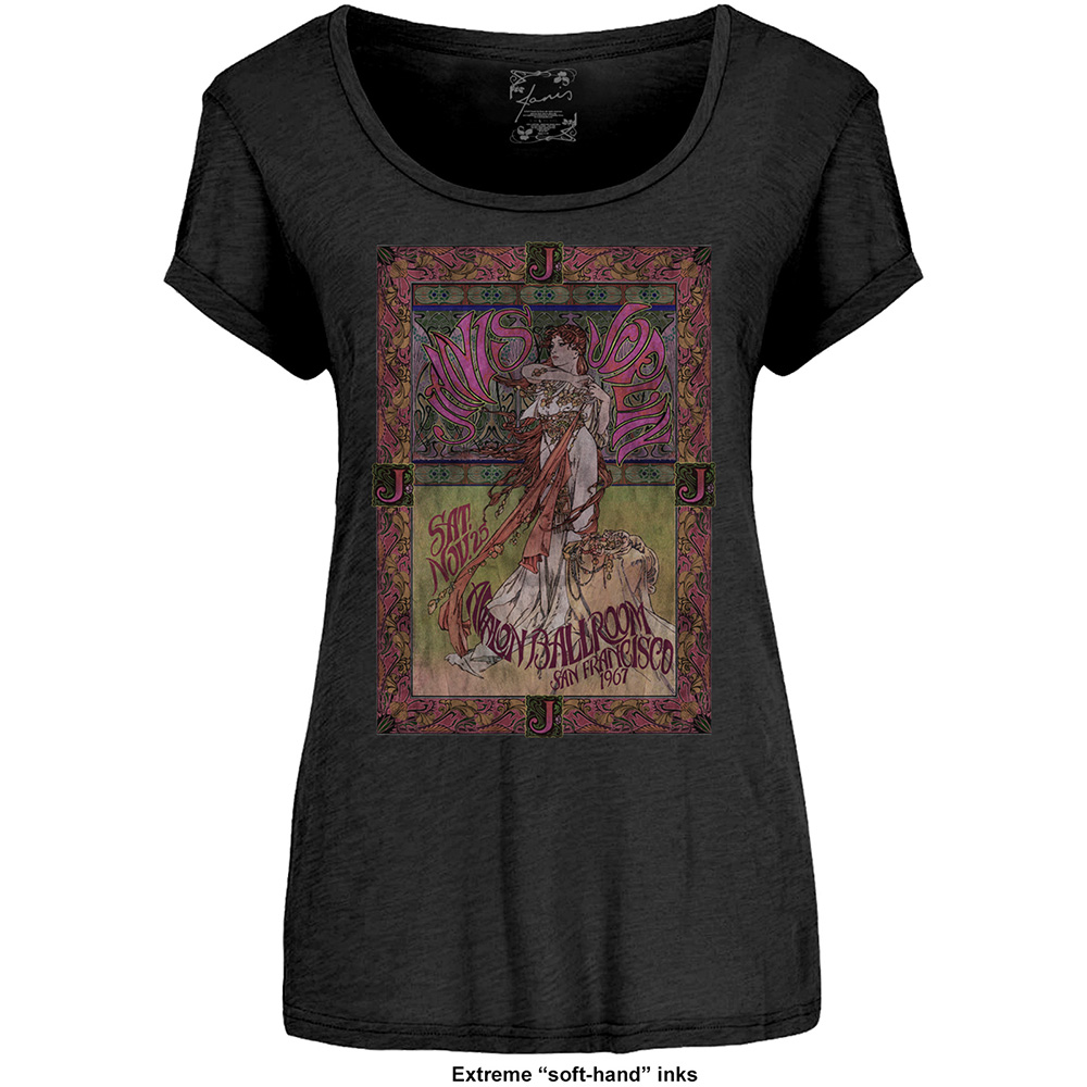 Janis Joplin tričko Avalon Ballroom \'67 Čierna L