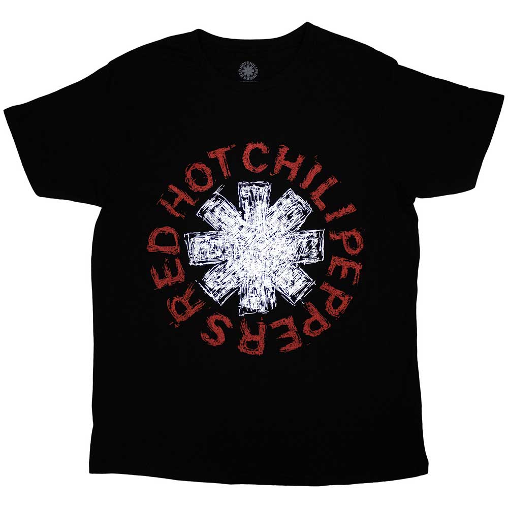 Red hot chili peppers tričko Scribble Asterisk Čierna XL