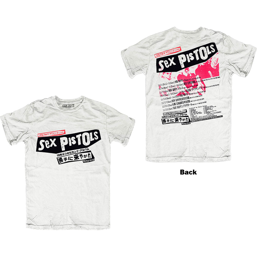 Sex Pistols tričko Filthy Lucre Japan Biela XL