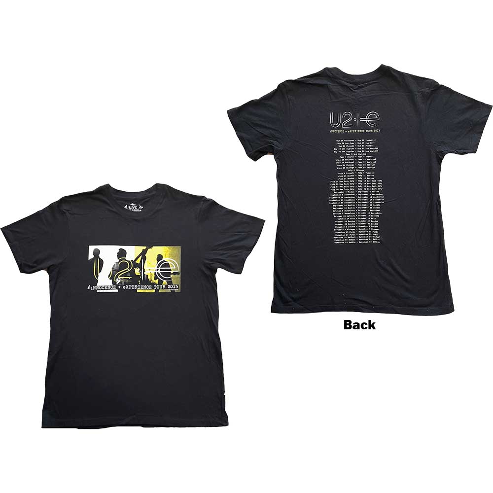 U2 tričko I+E Tour 2015 Band Silhouettes Čierna XL
