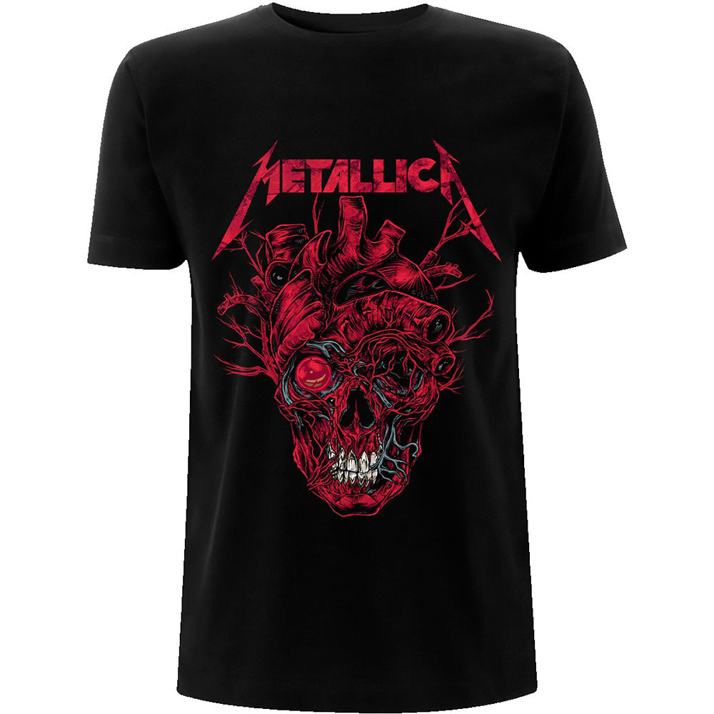 Metallica tričko Heart Skull Čierna S