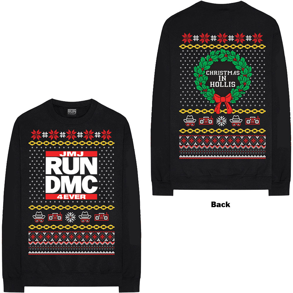 Run-DMC mikina Holiday Čierna XL