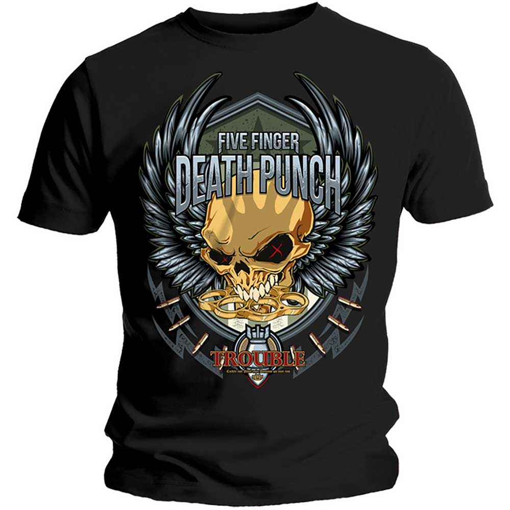 Five Finger Death Punch tričko Trouble Čierna L