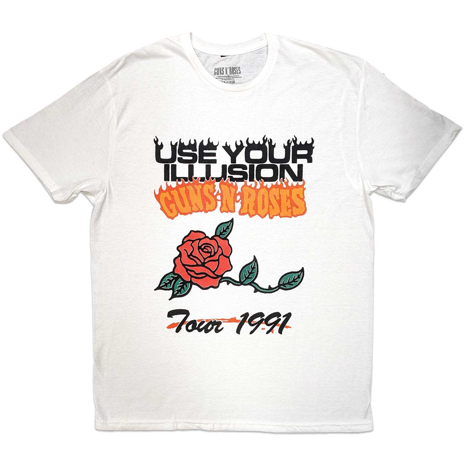 Guns N’ Roses tričko Use Your Illusion Tour 1991 Biela M