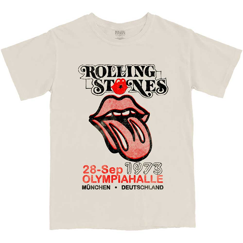 The Rolling Stones tričko Munich \'73 Natural M