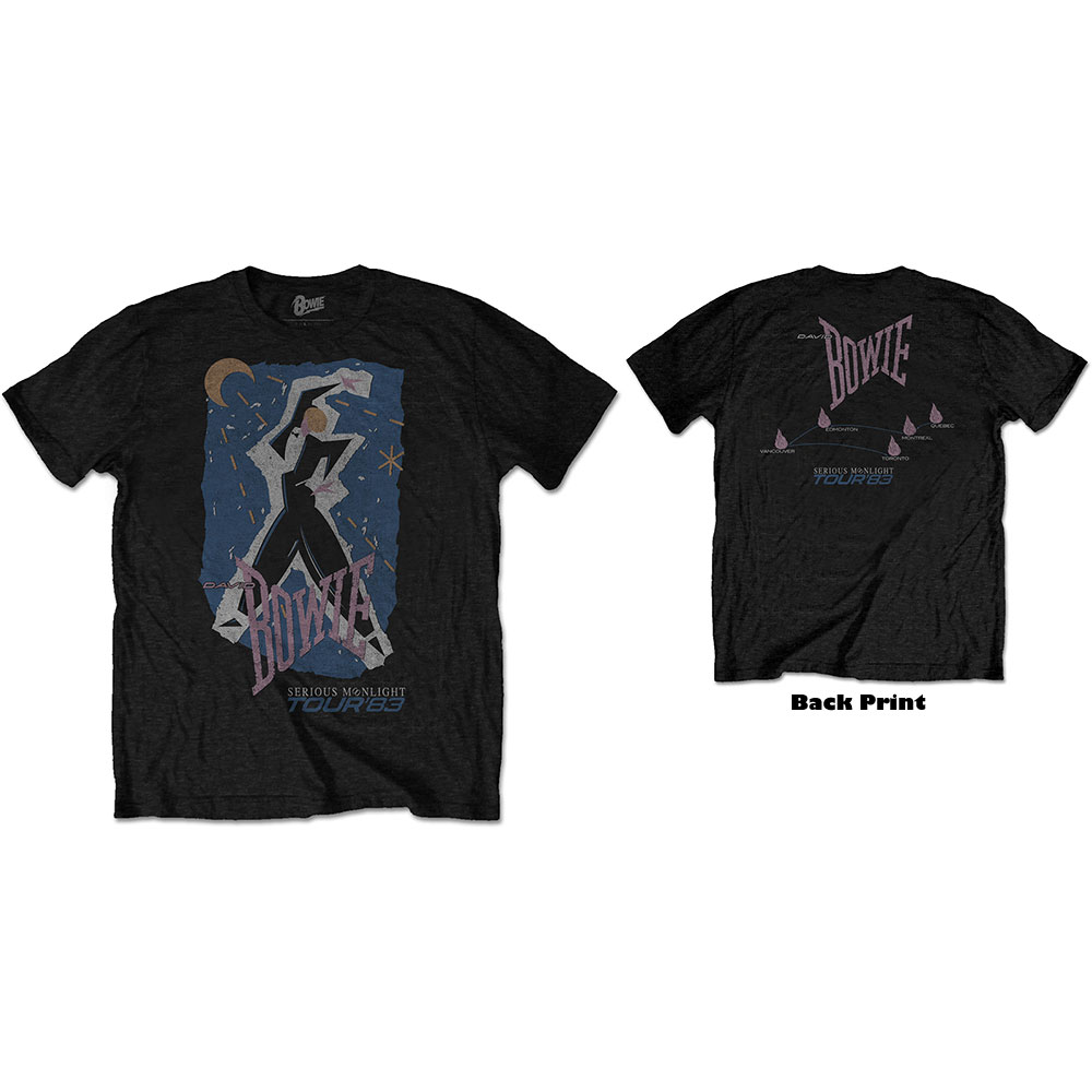 David Bowie tričko 83\' Tour Čierna XXL