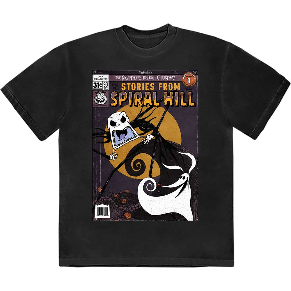 The Nightmare Before Christmas tričko Spiral Hill Jack Čierna XL