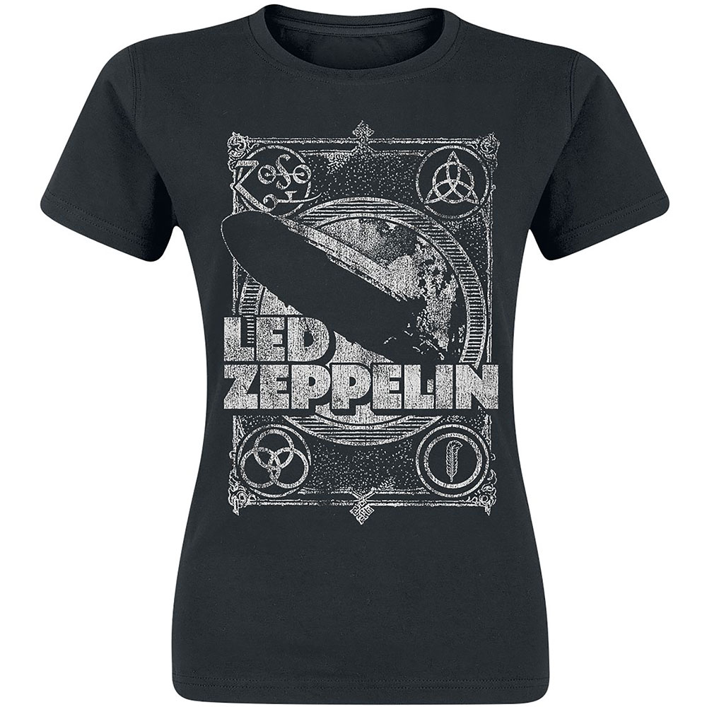 Led Zeppelin tričko Vintage Print LZ1 Čierna XXL