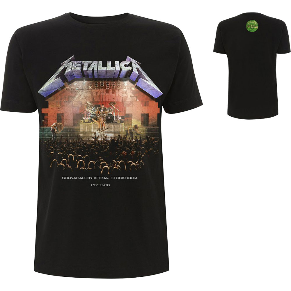 Metallica tričko Stockholm \'86. Čierna S
